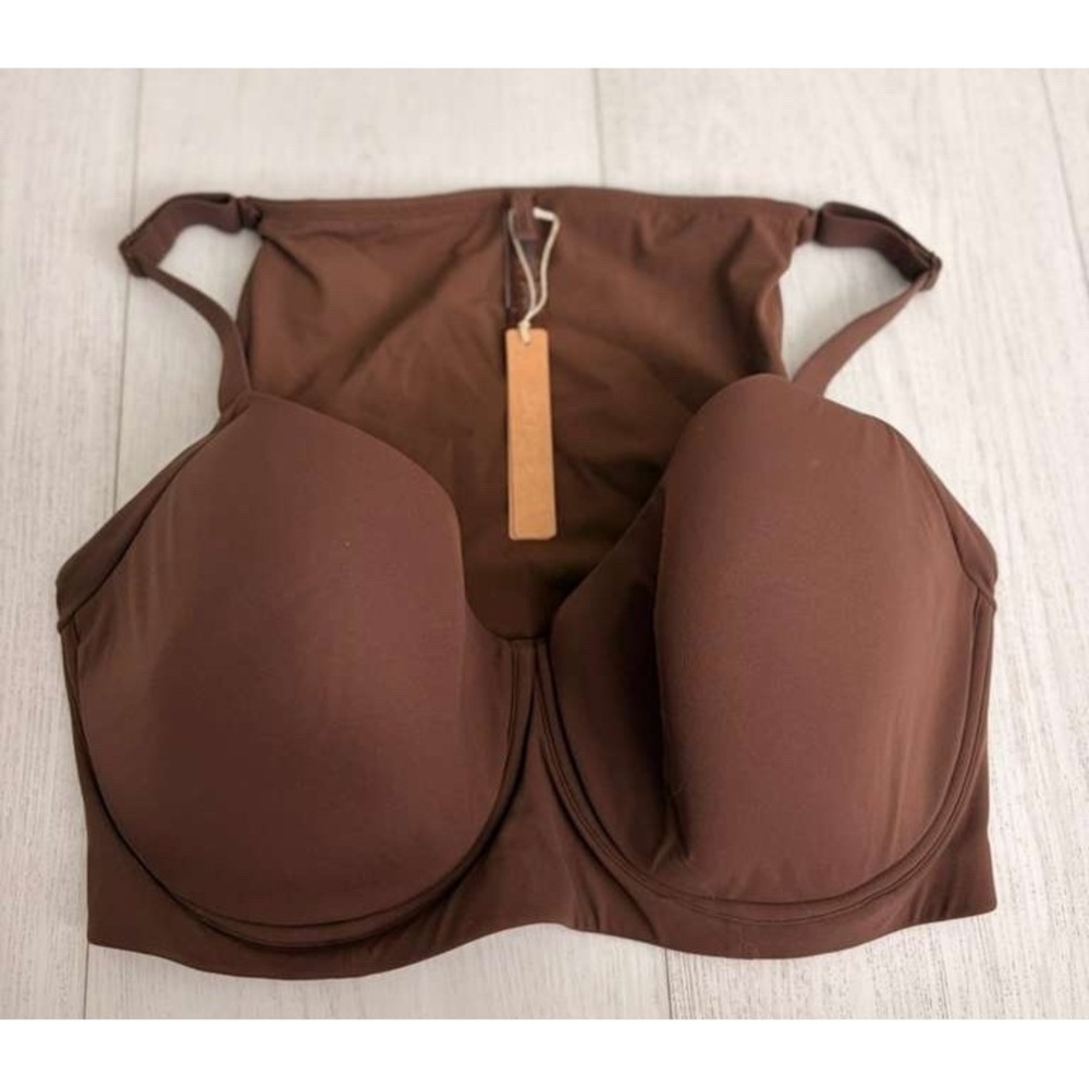 NWT Skims Fits Everybody Full Coverage Back Smoother Bra 38DDDD Cocoa Brown